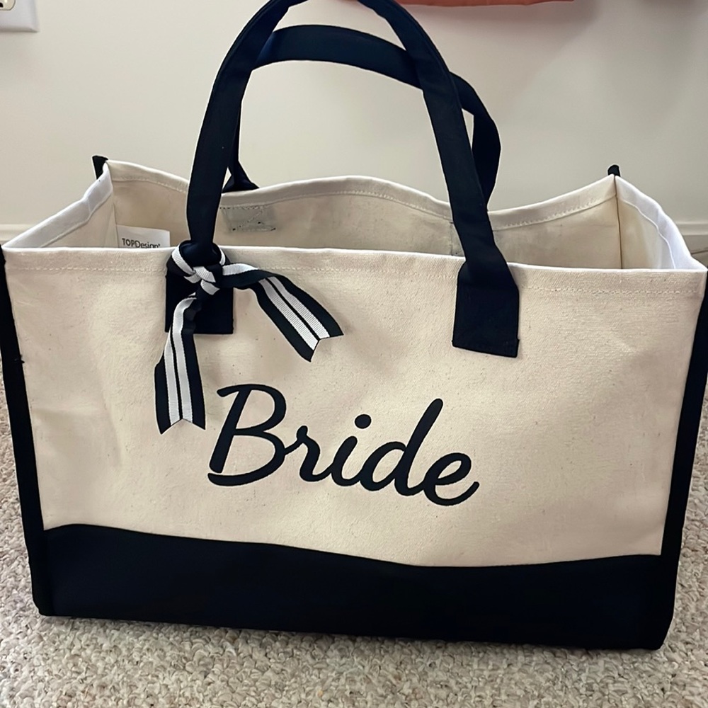 ‘Bride’ Canvas Tote Bag by TopDesign